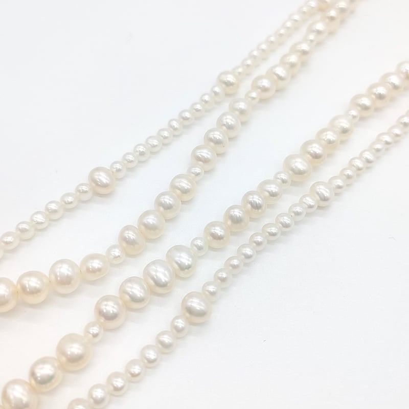 2連 ホワイトパールデザインネックレス | KJM-pearl