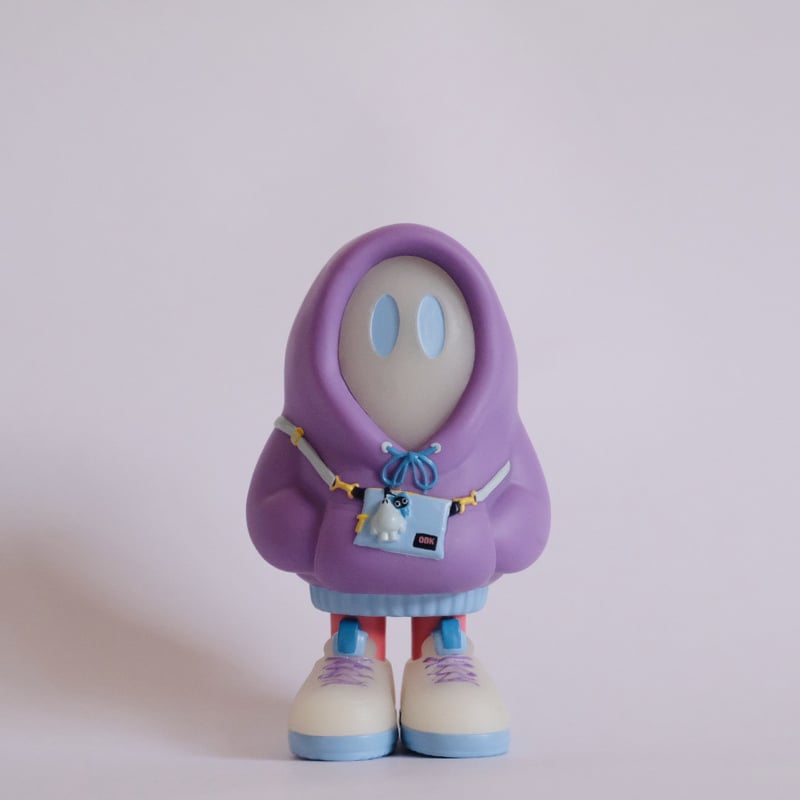 BUCKET CLUB ばけつく　モコブブ　新品未開封　ソフビ フードかぶりおばけちゃんのソフビ[蓄光PURPLE] | ななしのおばけ