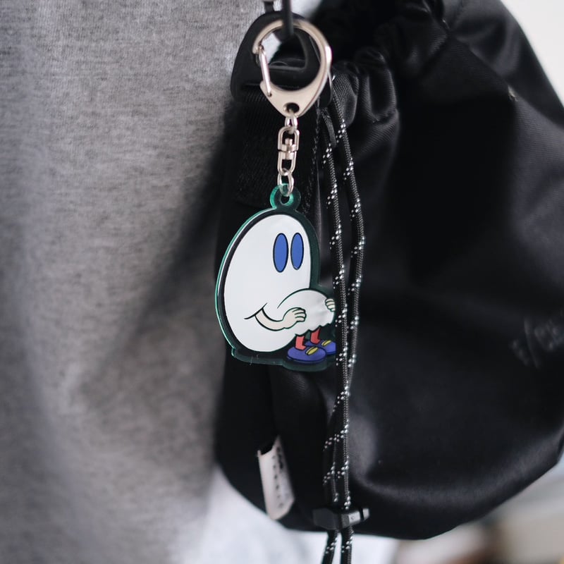 膝かかえおばけちゃんアクリルキーホルダー | ななしのおばけちゃん