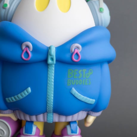 ヘッドホンおばけちゃんソフビ[BLUE]