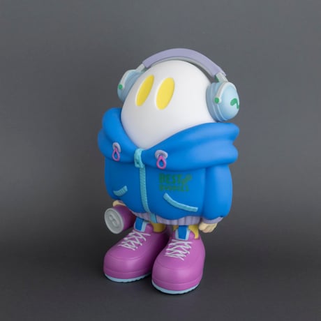 ヘッドホンおばけちゃんソフビ[BLUE]