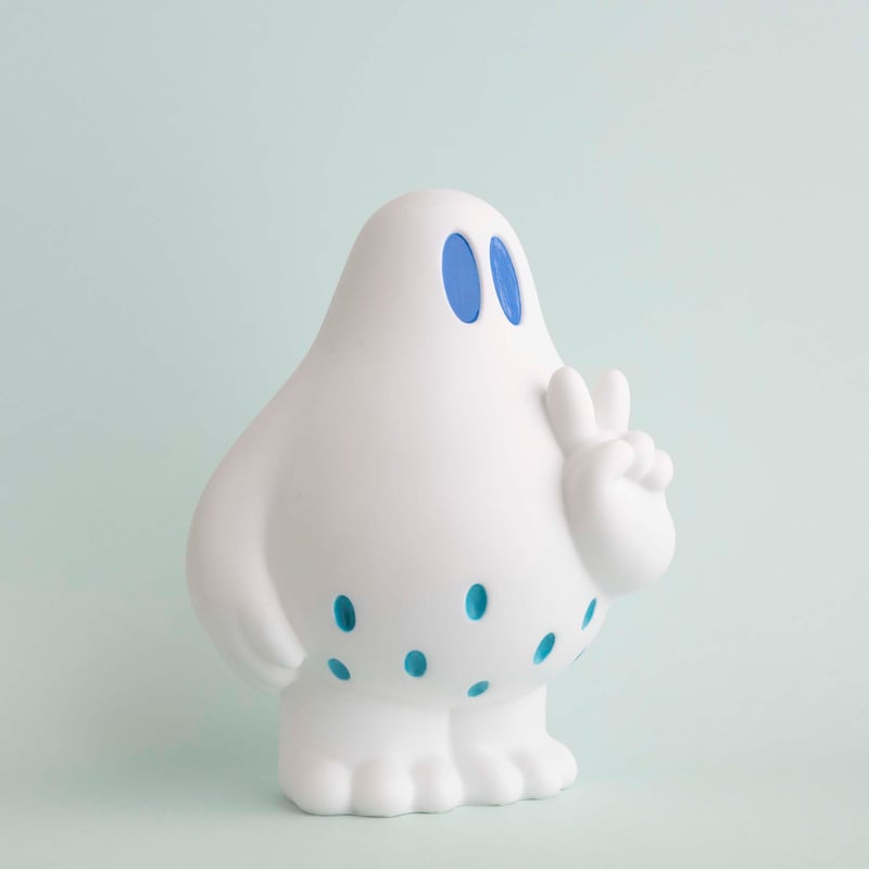 【4体set】ななしのおばけちゃん×イエティ君 ソフビ /002 ピースイエティ君のソフビ /BLUE | ななしのおばけちゃん