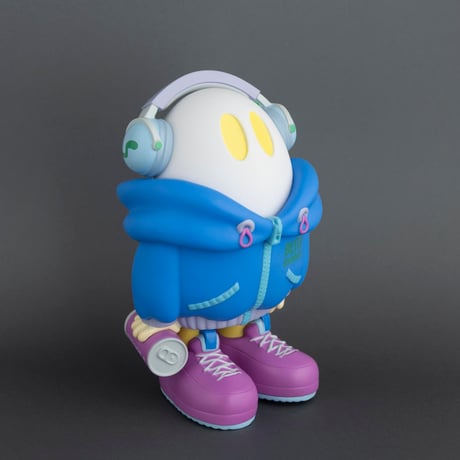 ヘッドホンおばけちゃんソフビ[BLUE]