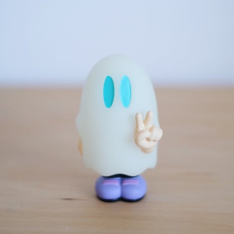 ななしのおばけちゃん 蓄光 ソフビ ヘッドホンおばけちゃんソフビ[PURPLE] | ななしのおばけちゃん