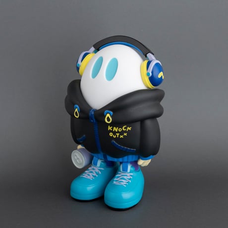 ヘッドホンおばけちゃんソフビ[BLACK]