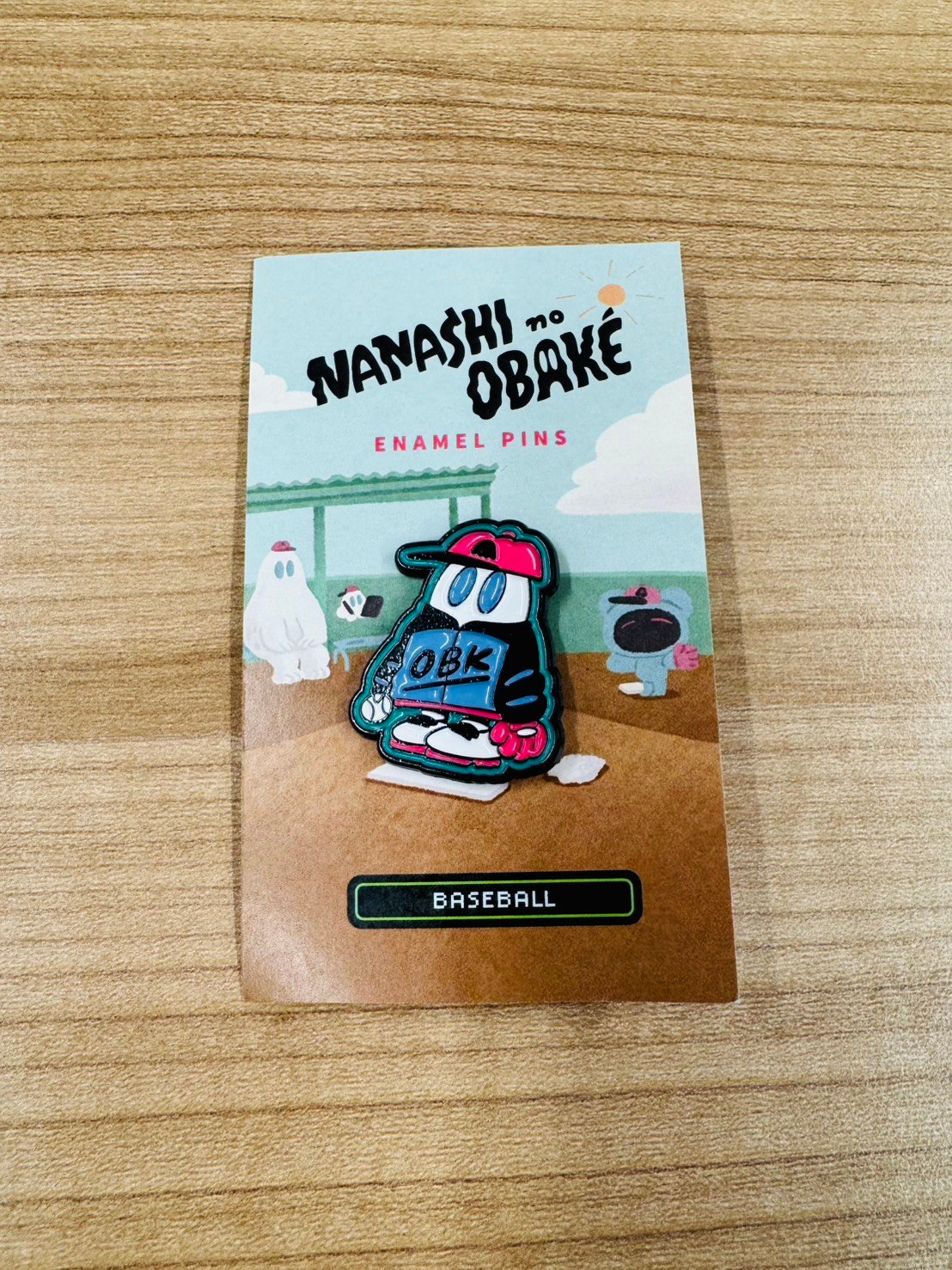 エナメルピンバッジ［ベースボール］ | ななしのおばけちゃん