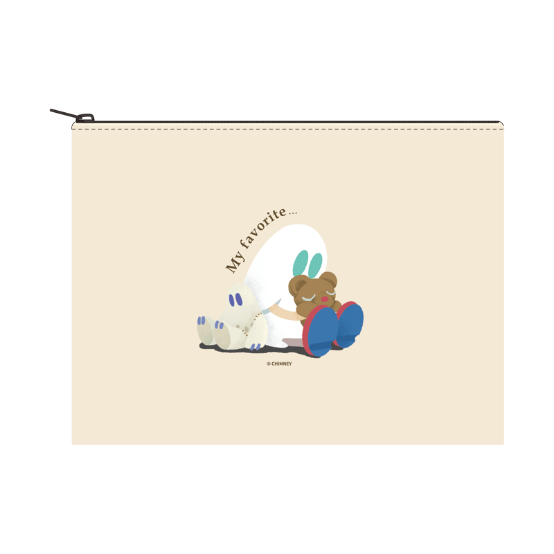 フラットポーチ　お家のわんちゃんを描きます　シーズー フラットポーチ お家のわんちゃんを描きます シーズー
