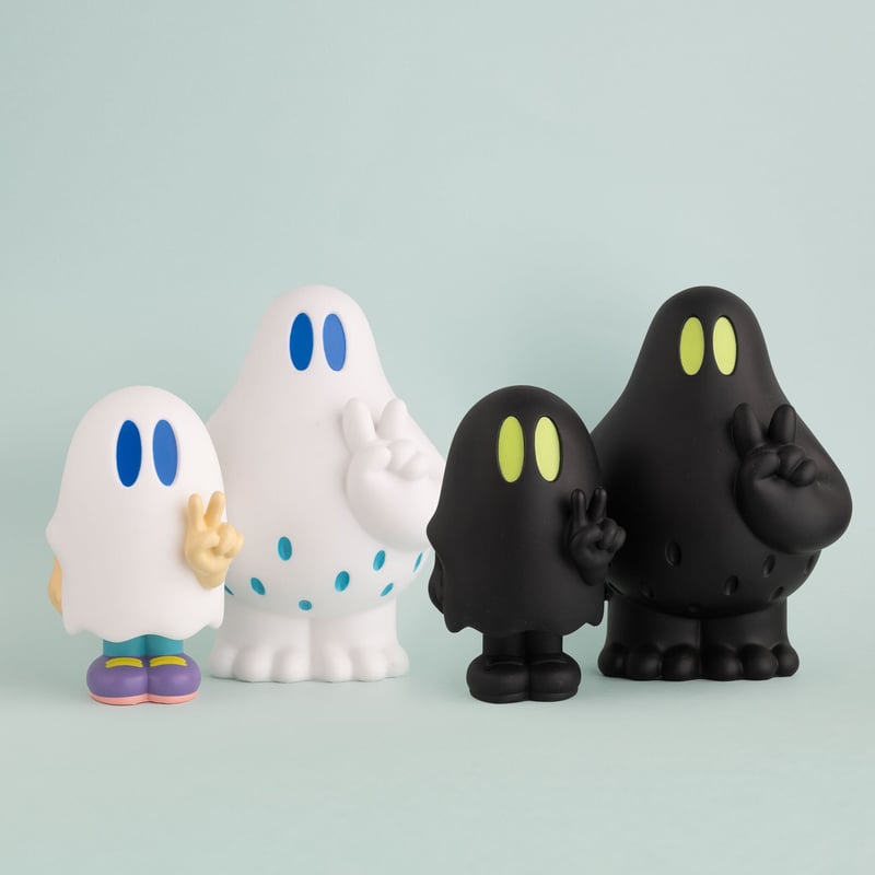 【4体set】ななしのおばけちゃん×イエティ君 ソフビ 4体set】ななしのおばけちゃん×イエティ君 ソフビ /001 ななしのおばけ