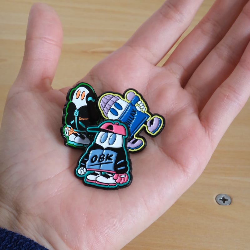 エナメルピンバッジ［ベースボール］ | ななしのおばけちゃん