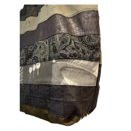 armycolor patchwork tote bag