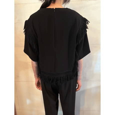 Y's cropped fringe top