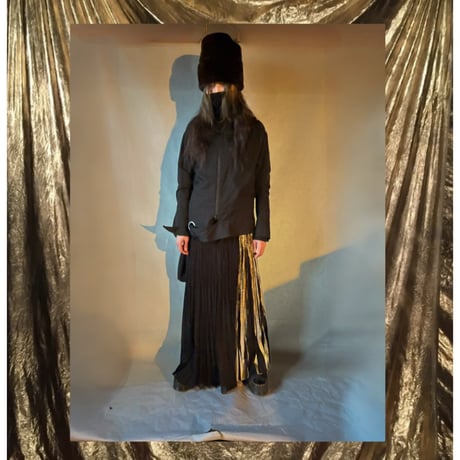 Y's pleated long skirt