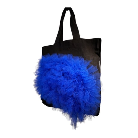blue tulle 2way tote bag