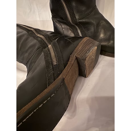 vintage leather zipper boots