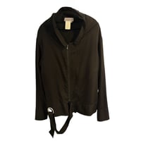 yohji yamamoto with eyelets zipper shirt