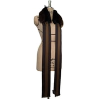 FENDI long Fox and Rabbit Shawl