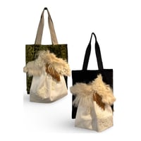 Decoratively remade tote bag