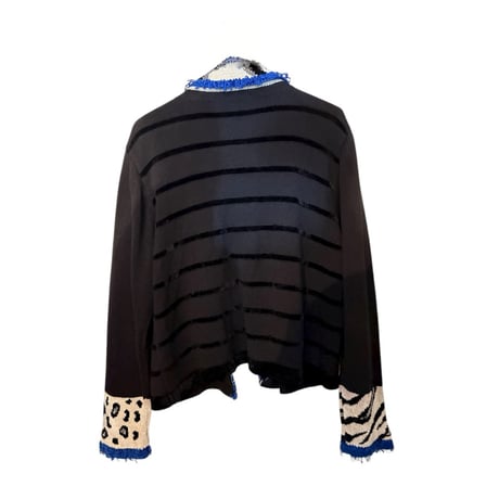Leopard print covered button jacket