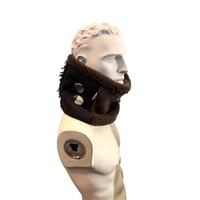 reversible patchwork neck warmer