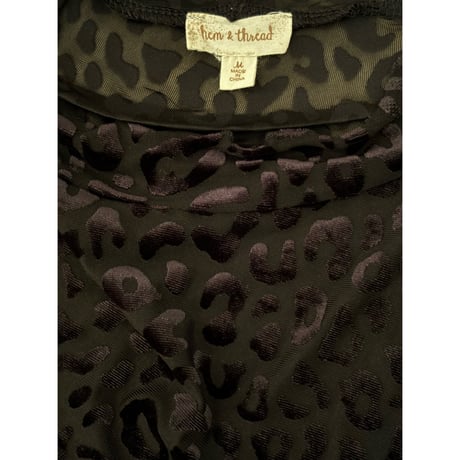 leopard print See-through cut and sew
