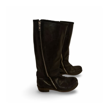 vintage leather zipper boots