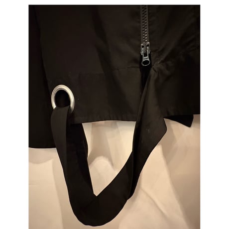 yohji yamamoto with eyelets zipper shirt