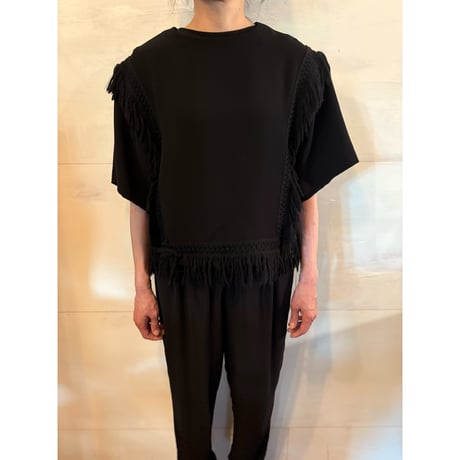 Y's cropped fringe top