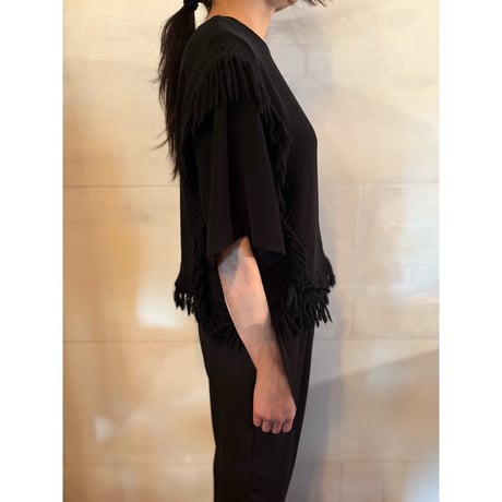 Y's cropped fringe top