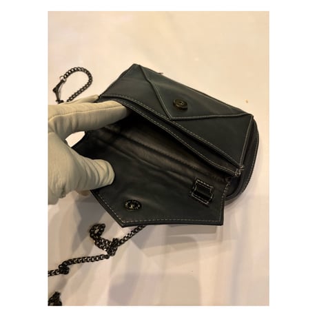 jean paul GAULTIER  bi-fold roundzipper chain wallet