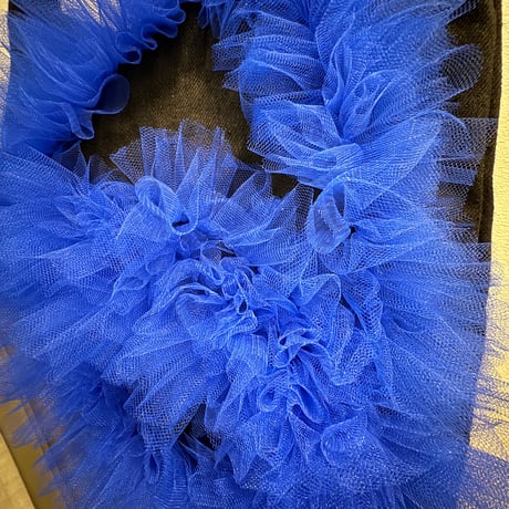 blue tulle 2way tote bag