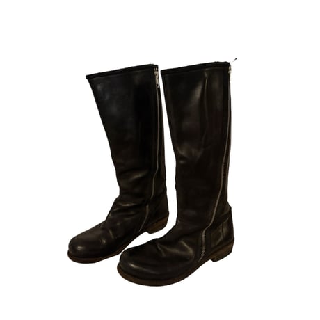 vintage leather zipper boots