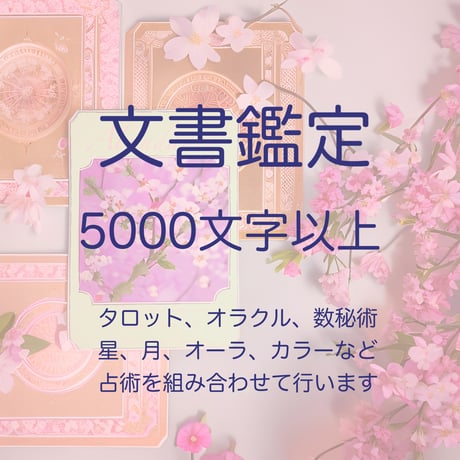 【文書鑑定】5000文字超／複合占術でどんなお悩みも解決いたします