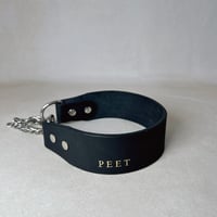 名入れオーダーメイド犬用革首輪】40mmレザー ブラック ハーフ