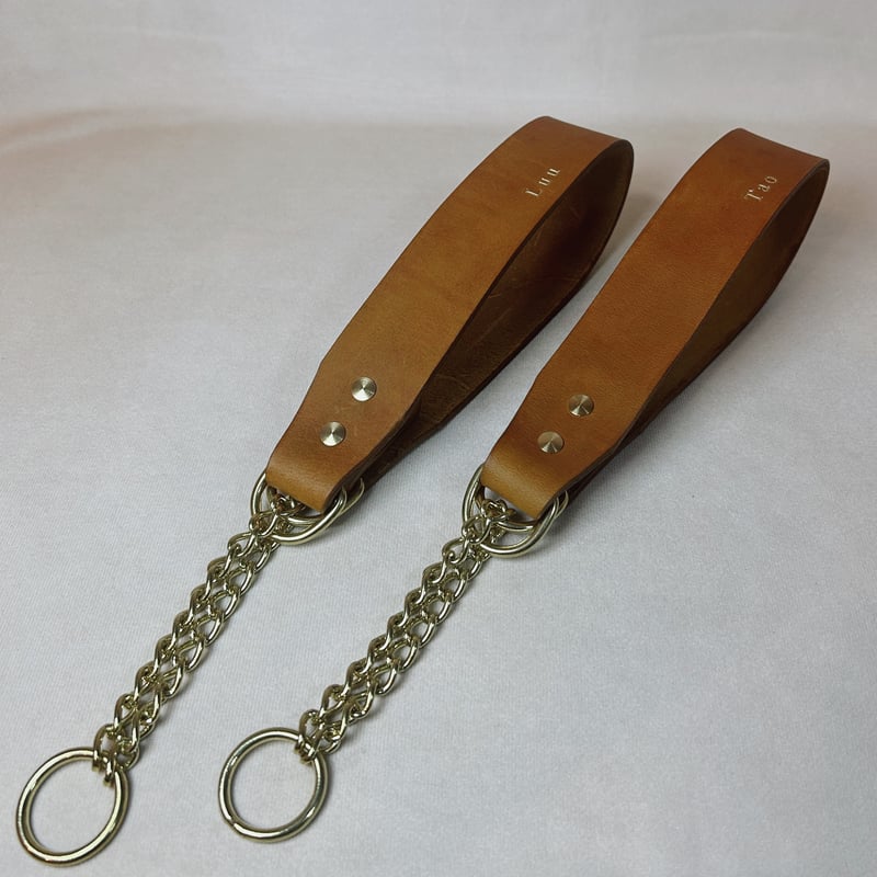 名入れオーダーメイド犬用革首輪】40mmレザー ブラウン ハーフ