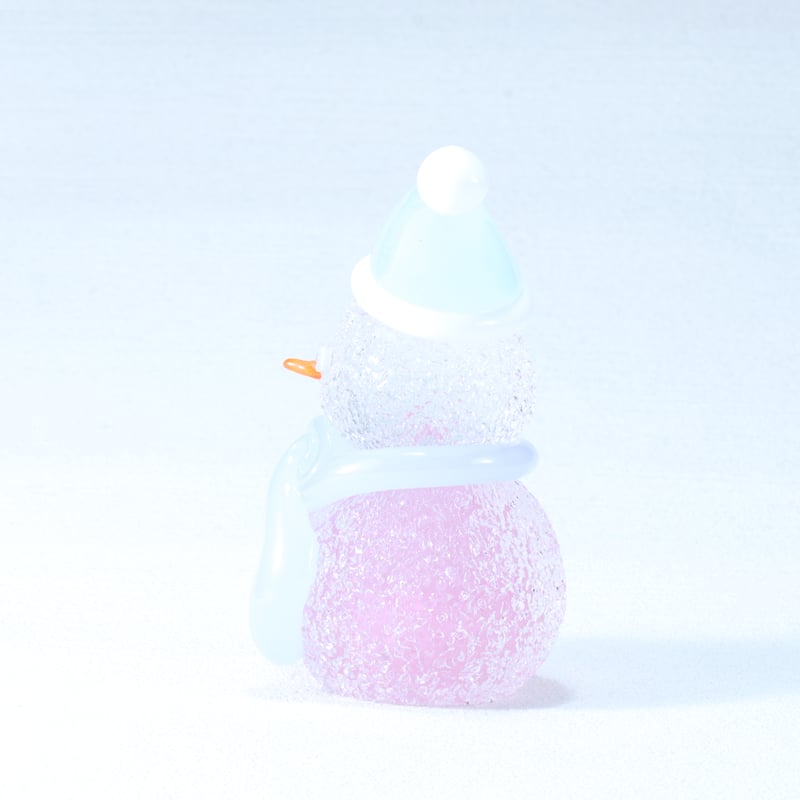 榮：置物「透砂」～雪だるま ニット帽ver～Aタイプ | グラスアート黒木