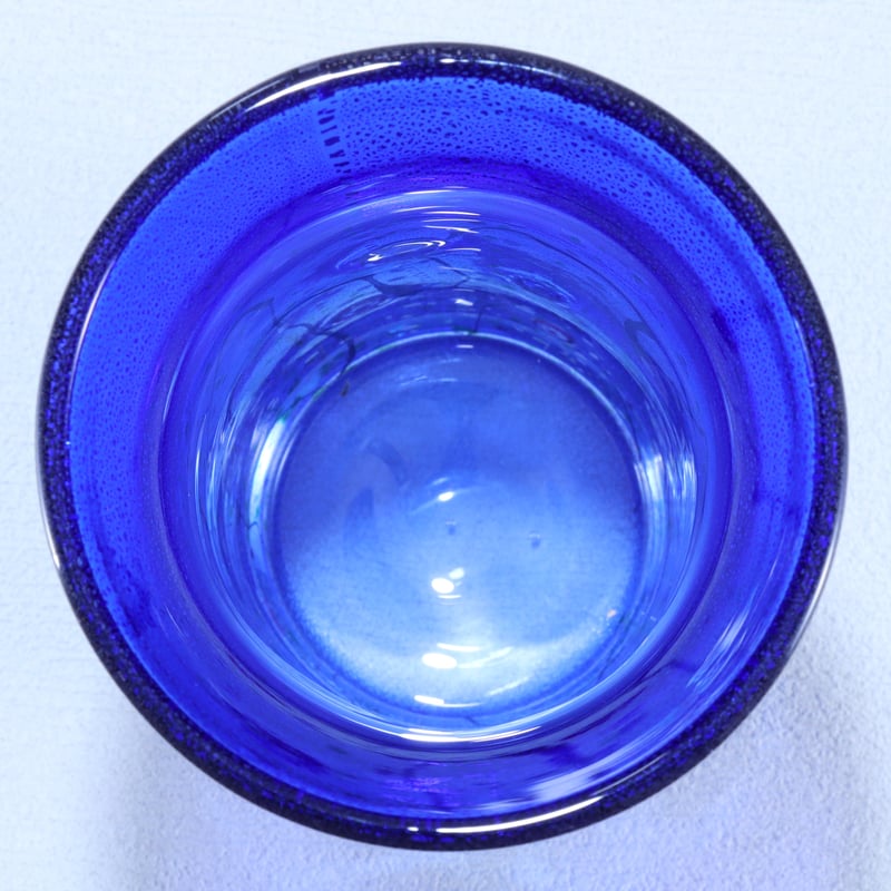 コバルトブルーの金箔装飾花瓶 ヴィンテージ 磁器 花瓶 コバルトブルー 花模様 金箔