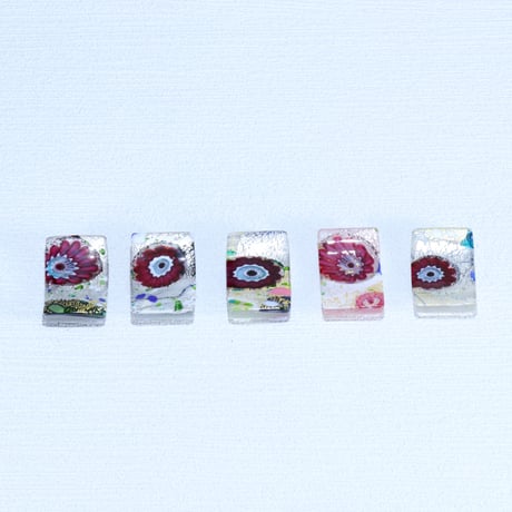 箸置　金・プラチナ象嵌「光琳」５ヶ組