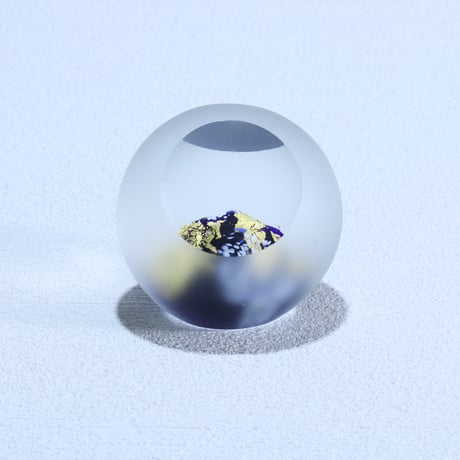 「カット文鎮」丸 コバルトブルー