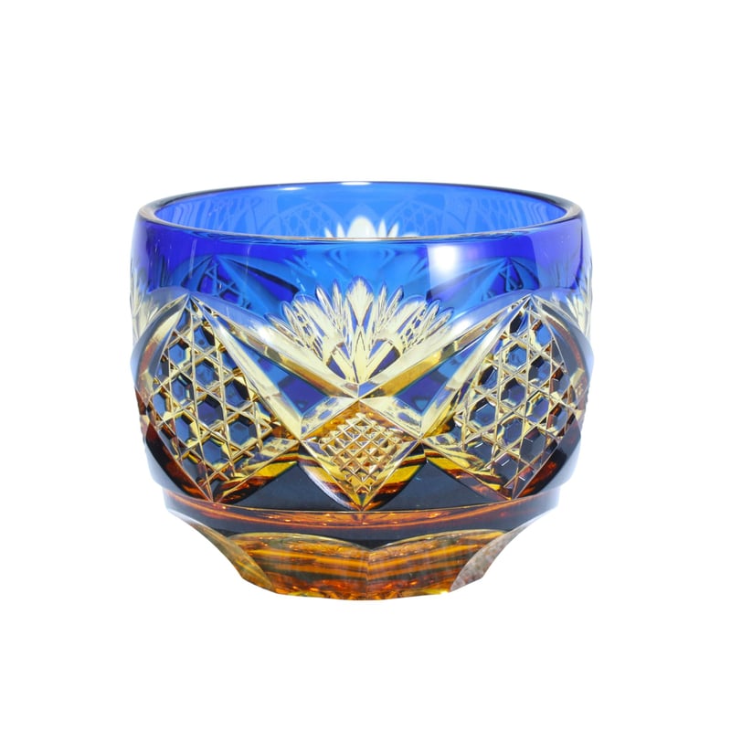 猪口「綾切子」 アンバー/ルリ | グラスアート黒木 | 公式オンラインストア