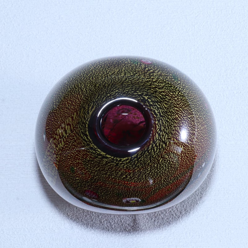 花器 金彩「光琳 爽」 特大 金赤 | グラスアート黒木 | 公式オンライン