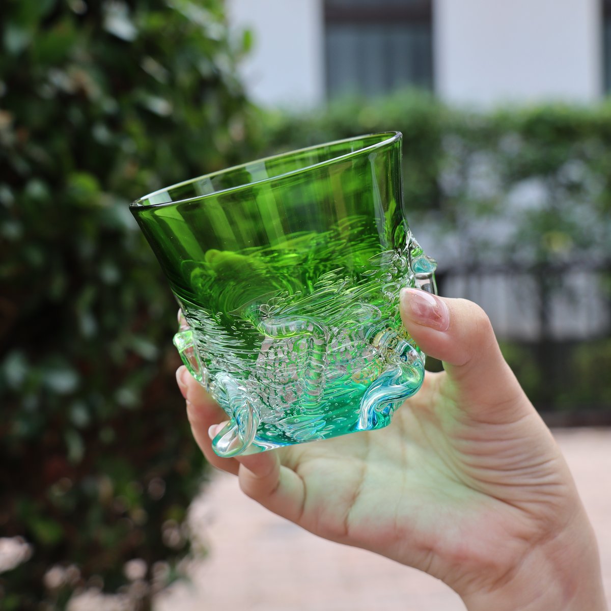 ロックグラス 「Jewelry Ice～氷の宝石～」 若草/オーシャンブルー