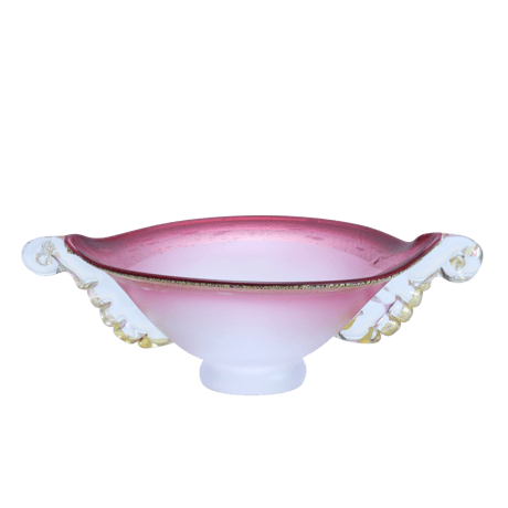 花器「オーシャン 木の葉」 金赤