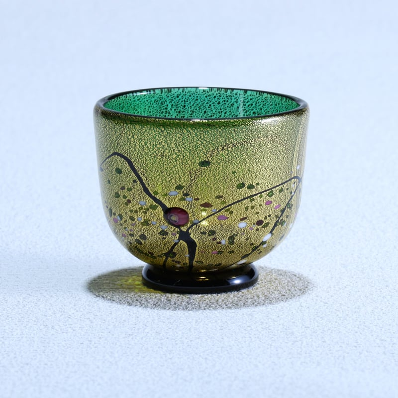 酒器セット 金彩象嵌「光琳～珀～」トルコグリーン | グラス