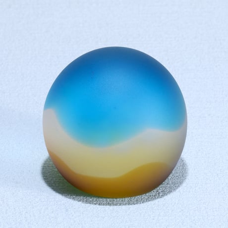 オブジェ「夢 渚」(カット有) オーシャンブルー/アンバー