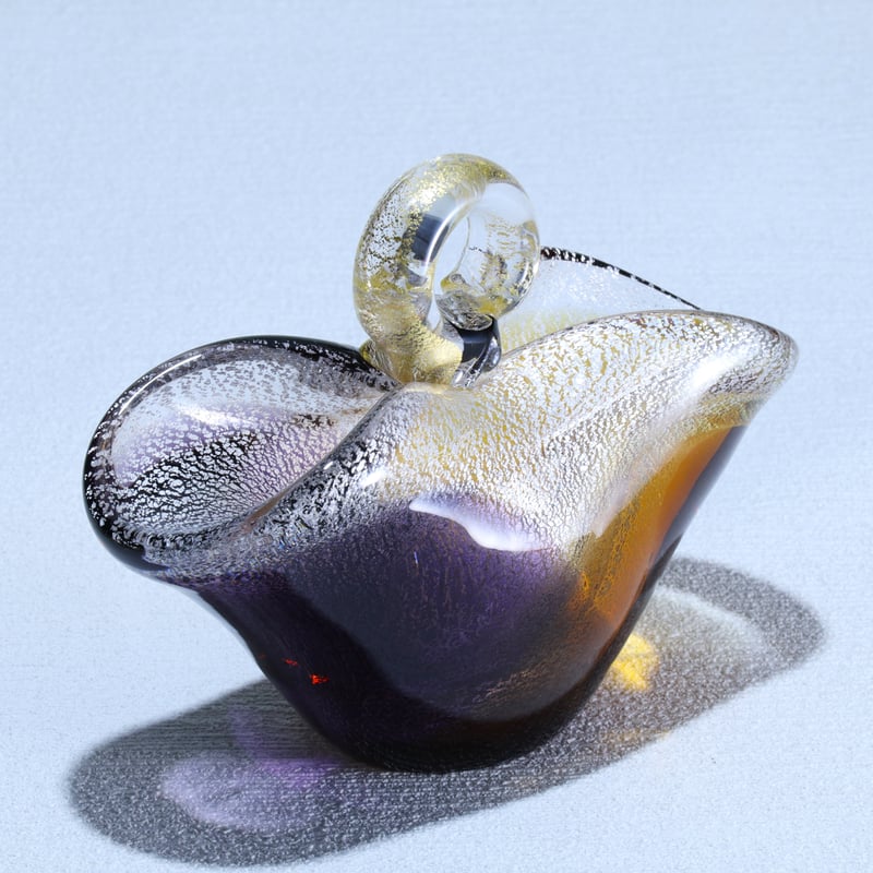 花器 「祝花」 スミレ/アンバー | グラスアート黒木 | 公式オンライン