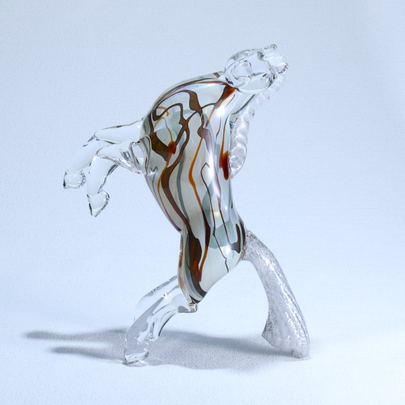 レア物！跳ね馬 ガラスモニュメント オブジェ 「ノスタルジア」～跳ね馬〜 | グラスアート黒木