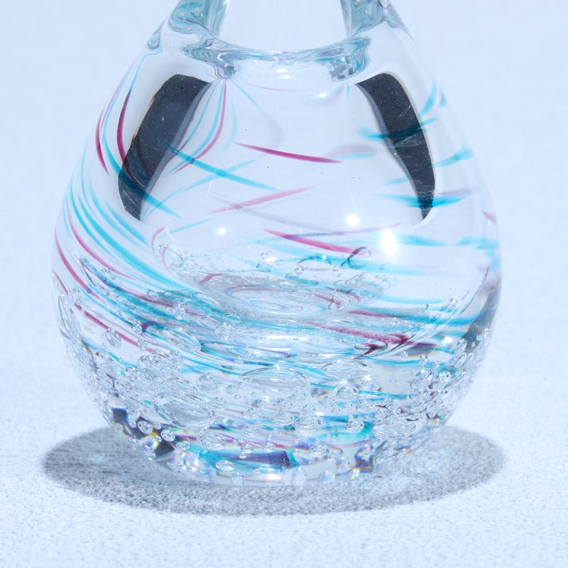 ♪時代ガラス一輪挿し キズ 高蒔絵 にほんの色 ふうけい 一輪挿し［2月