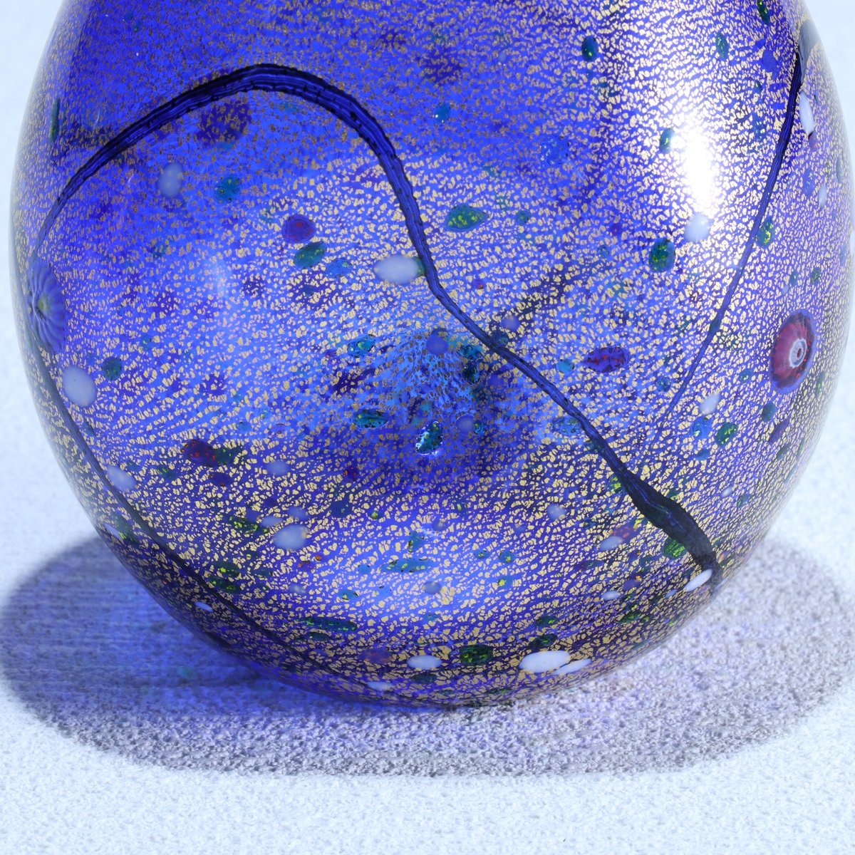 酒器セット 金彩象嵌「光琳 雅」 コバルトブルー | グラスアート黒木