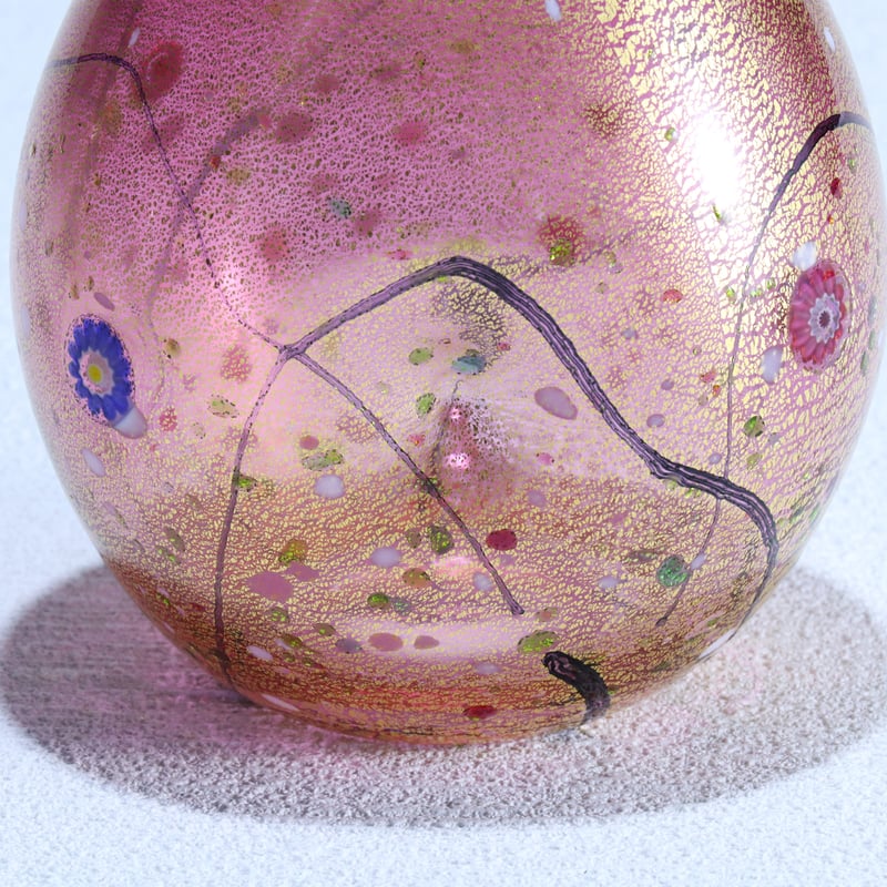 酒器セット 金彩象嵌「光琳 雅」 金赤 | Glass Art KUROKI Online S