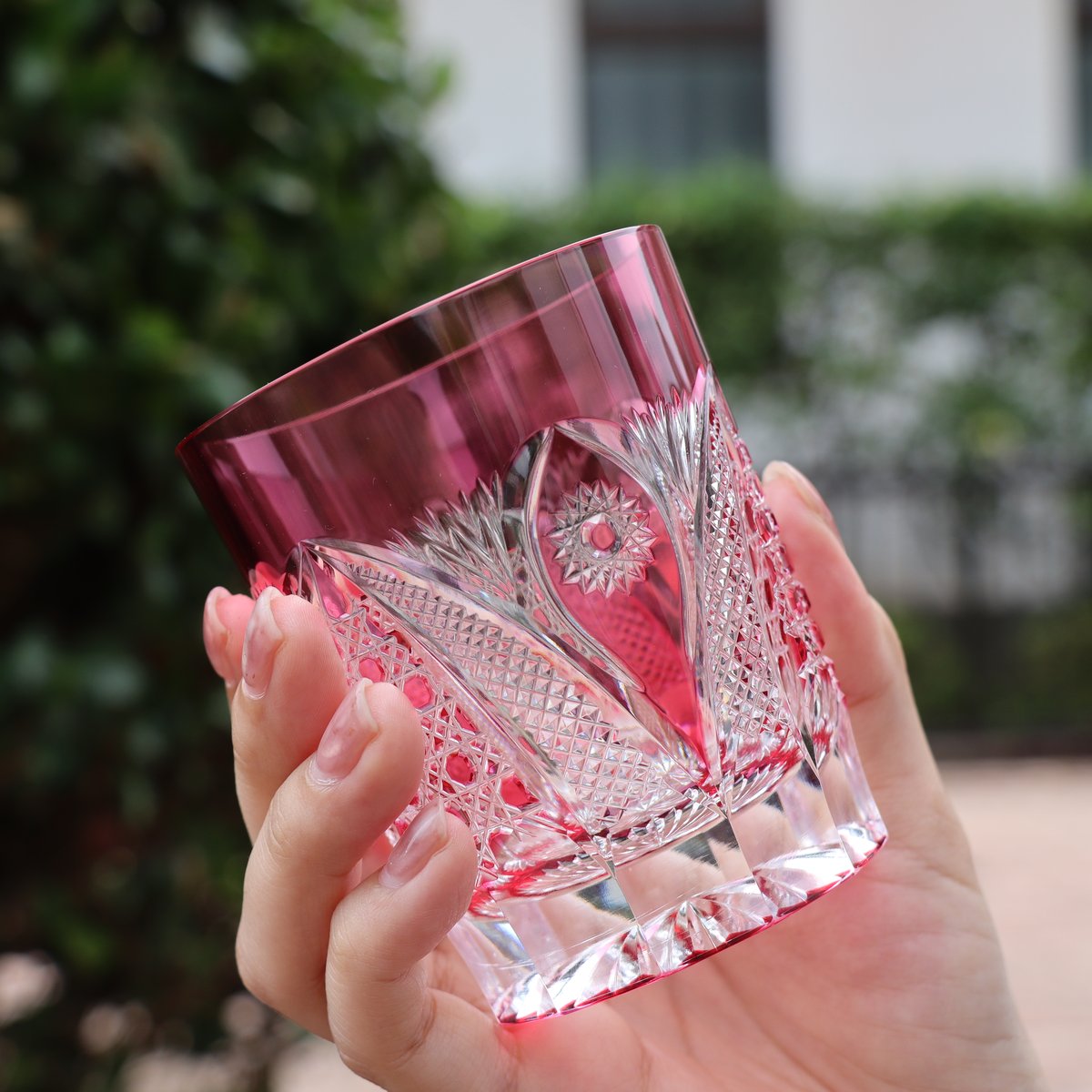 オールドファッション「綾切子」 金赤 | グラスアート黒木 | 公式